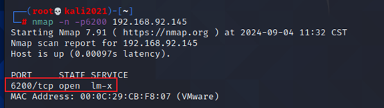 检查后门端口是否开放
