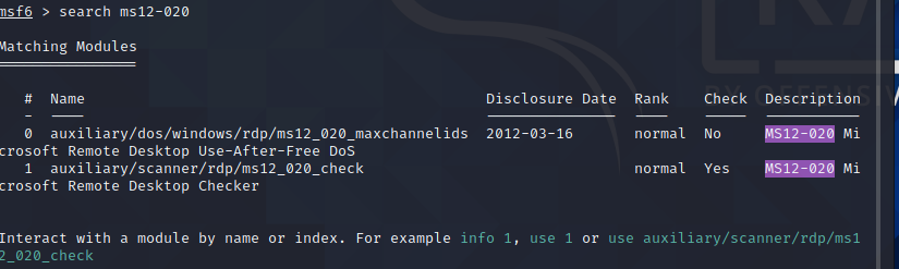 搜索msfconsole模块
